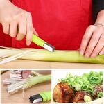 Affettatrice per cipolla verde a forma di cerchio in acciaio inossidabile manuale con utensile da cucina