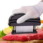 Tenderizer per carne con aghi ultra acuti a 48 pin in acciaio inossidabile per pollo, bistecca, manzo, maiale, pesce