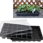 Vassoio per piantina Piatto per germogli 24 fori Vasi per vivai Coperchi per vassoi Scatola per giardinaggio Bonsai Mini Serra Piatto per vivai Tre set