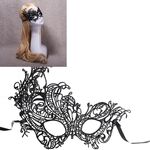 Halloween Masquerade Party Dance Sexy Lady Lace Phoenix Mask (nero)