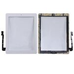 (Pulsante controller + Tasto Home Tasto Cavo flessibile a membrana PCB + Adesivo per installazione pannello a sfioramento) Pannello a sfioramento per il nuovo iPad (iPad 3) (Bianco)