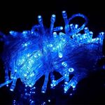 50m LED String Lights Christmas Capodanno decorazione della ghirlanda per la camera stradale Giardino giardino Uso all'aperto Decorazioni fai da te, spina cn, wattaggio: 50m 400leds (blu)