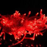 50M luci della stringa del LED di Natale Capodanno Garland decorazioni per Street Camera House Garden uso esterno decorazione di DIY, CN Spina, Potenza: 50M 400LEDS (Red)