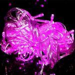 50m LED String Lights Christmas Capodanno decorazione della ghirlanda per la camera da strada Casa Giardino da giardino Uso all'aperto Decorazioni fai da te, spina cn, wattaggio: 50m 400leds (rosa)