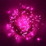 50m LED String Lights Christmas Capodanno decorazione della ghirlanda per la stanza della strada Casa Giardino da giardino Uso all'aperto Decorazioni fai da te, spina cn, wattaggio: 50m 400leds (viola)