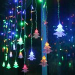 3.5 M 96 LED Tenda Albero di Natale Ghiacciolo String Lights Luci natalizie Luci natalizie Capodanno Decorazione per feste di matrimonio, Potenza: 110 V Spina USA