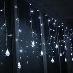 3.5M 96 LED Tenda Albero di Natale Ghiacciolo String Lights Luci natalizie Luci natalizie Decorazioni per feste di matrimonio, Potenza: 110 V Spina USA (Bianco)