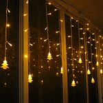 3.5 M 96 LED Tenda Albero di Natale Ghiacciolo String Lights Luci natalizie Luci natalizie Capodanno Decorazione per feste di matrimonio, Potenza: 110 V Spina USA (Bianco caldo)