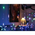 220V EU Plug LED Star Light Luci natalizie Lampada decorativa per tende d'amore per interni / esterni per illuminazione per feste di matrimonio (colorata)