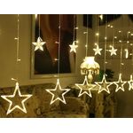 220 V EU Plug LED Star Light Luci natalizie Lampada decorativa per tende d'amore per interni / esterni per illuminazione per feste di matrimonio (bianco caldo)