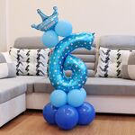 Numero stagnola Balloon Happy Birthday Decoration (Blue)