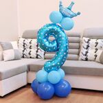 Numero stagnola Balloon Happy Birthday Decoration (Blue)