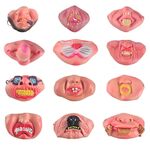 Divertente spaventoso orribile maschera per feste di halloween pagliaccio in lattice maschere a metà viso per adulti / bambini, consegna in stile casuale