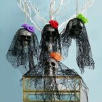 3 PC Decorazioni di Halloween Bar KTV Layout di scena Puntelli Ornamenti appesi a bolle con teschio, consegna in stile casuale