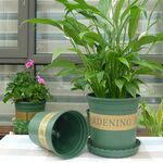 Vasi da fiori Vasi da vivaio per piante Vasi in plastica Vasi da galloni creativi con vassoio, dimensioni: 15 * 22 * ​​18 cm
