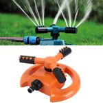Ugello rotante automatico da giardino Irrigatore automatico rotante a 360 gradi Ugello per irrigazione da giardino Ugello per irrigazione, applicabile per tubi dell'acqua da 1/2 pollice (arancione)
