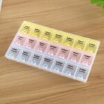 7 giorni 21 slot scatola di immagazzinaggio della medicina della pillola scatola dell'organizzatore delle vitamine della pillola