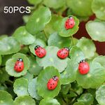 50 pezzi cabochon in legno di colore rosso coccinella per decorazione decorazione in legno coccinella artigianato ornamenti micro-paesaggio accessori ornamenti multi-carne