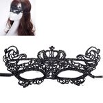 Halloween Masquerade Party Dance Sexy Lady Lace Crown Mask (nero)