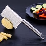 Affettatrice per patate con coltello ondulato per patate in acciaio inossidabile SSGP, lunghezza: 22,5 cm