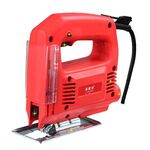Seghetto alternativo 220V Sega elettrica Lavorazione del legno Utensili elettrici Seghe a mano multifunzione Seghe a mano Sega per legno con laser (2 lame) senza guida, spina europea