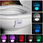 8 colori Illuminazione per interni Luci notturne Sensore di movimento LED Coprisedile per WC Lampada da luce Lightbowl