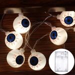3m Ghost Eyes Design Serie di luci a LED per Halloween, 20 LED 3 batterie AA Box Operated Party Puntelli Decorazione fata Lampada da notte
