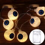 3m Ghost Eyes Design Serie di luci a LED per Halloween, 20 LED 3 batterie AA Box Operated Party Puntelli Decorazione fata Lampada da notte