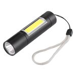 A1 Ricarica USB Torcia impermeabile a fuoco fisso XPE + COB con 3 modalità e scatola di immagazzinaggio