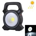 JY-819A Lampada da lavoro a LED COB a luce bianca ricaricabile da 10W, Lampada da campeggio portatile con pannello solare