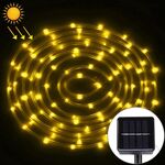 Luce di corda dell'intelaiatura di 5m, Pannello solare resistente all'acqua 50 LED (bianco caldo)