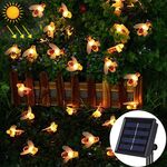 4.8 m 20 LED ape ad energia solare bianco caldo impermeabile esterno da giardino decorativo lampada fata leggera con pannello solare da 100 mA / 1,2 V