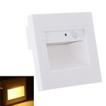 YouOKLight YK2306 Luce bianca calda Motion Sensor COB LED Footlight, Lampada da parete quadrata per gradini di scale, AC 85-265V