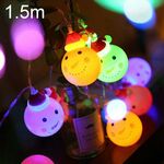 Luce natalizia a LED con pupazzo di neve da 1,5 m, 10 LED 2 batterie AA Lampada decorativa fata calda alimentata a scatola per Natale, feste, camera da letto (luce colorata)