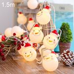 Luce natalizia a LED con pupazzo di neve da 1,5 m, 10 LED 2 batterie AA Lampada decorativa fata calda alimentata a scatola per Natale, feste, camera da letto (bianco caldo)
