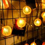 Spina USB a fetta di limone da 3 m Romantica luce natalizia a LED, 20 LED Lampada decorativa fata calda stile adolescente per Natale, matrimonio, camera da letto (arancione)