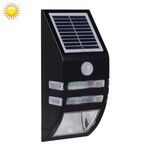 LAMPZOOE CL-102 Luce solare con sensore PIR a luce bianca da 0,2 W, 80 LM 6000-6500K Lampada da parete per esterni con pannello solare 5V 0,5W (nero)