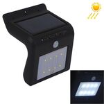 Luce bianca impermeabile IP65, Lampada da parete con sensore di movimento solare a 8 LED con pannello solare
