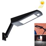 Luce solare a LED con sensore di movimento solare da 6,8 W., 48 LED SMD 2835900 LM Luce a risparmio energetico con regolazione dell'angolo con pannello solare da 5 V 3,2 W (nero)