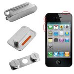 Tasto volume originale + Tasto interruttore muto Tasto + Tasto blocco Tasto accensione ON / OFF per iPhone 4S