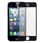 Lente esterna in vetro per schermo anteriore per iPhone 5 e 5S (nera)