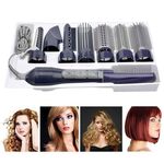 8 in 1 Asciugacapelli professionale Bigodino per capelli per viaggi in hotel con pettine Asciugacapelli potente (blu intenso)