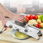 CZ-01 Tagliaverdure manuale multifunzionale per uso domestico in acciaio inossidabile Grattugia per patate carote (argento)