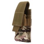 M5 Custodia protettiva per torcia portatile multifunzione per sport all'aria aperta Mini, dimensioni: 15 x 4,7 x 2 cm (rosso scuro)