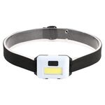 2 PCS Mini COB LED Torcia da campeggio regolabile con lampada frontale con 3 modalità (bianca)
