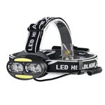 30000 LM 4 × CREE XML-T6 + 2 × COB + 2 × Lampada frontale a LED rossa Torcia Torcia Lanterna