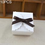 10 pezzi retrò mini scatola di carta kraft scatola regalo bomboniera fai da te scatola piccola torta (bianca)