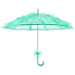 Feste di matrimonio Ombrello da sposa in pizzo di cotone Ombrello da ballo per fotografia (verde)