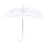 Feste di matrimonio Ombrello da sposa in pizzo di cotone Ombrello da ballo per fotografia (bianco)