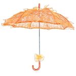 Feste di matrimonio Ombrello da sposa in pizzo di cotone Ombrello da ballo per fotografia (arancione)